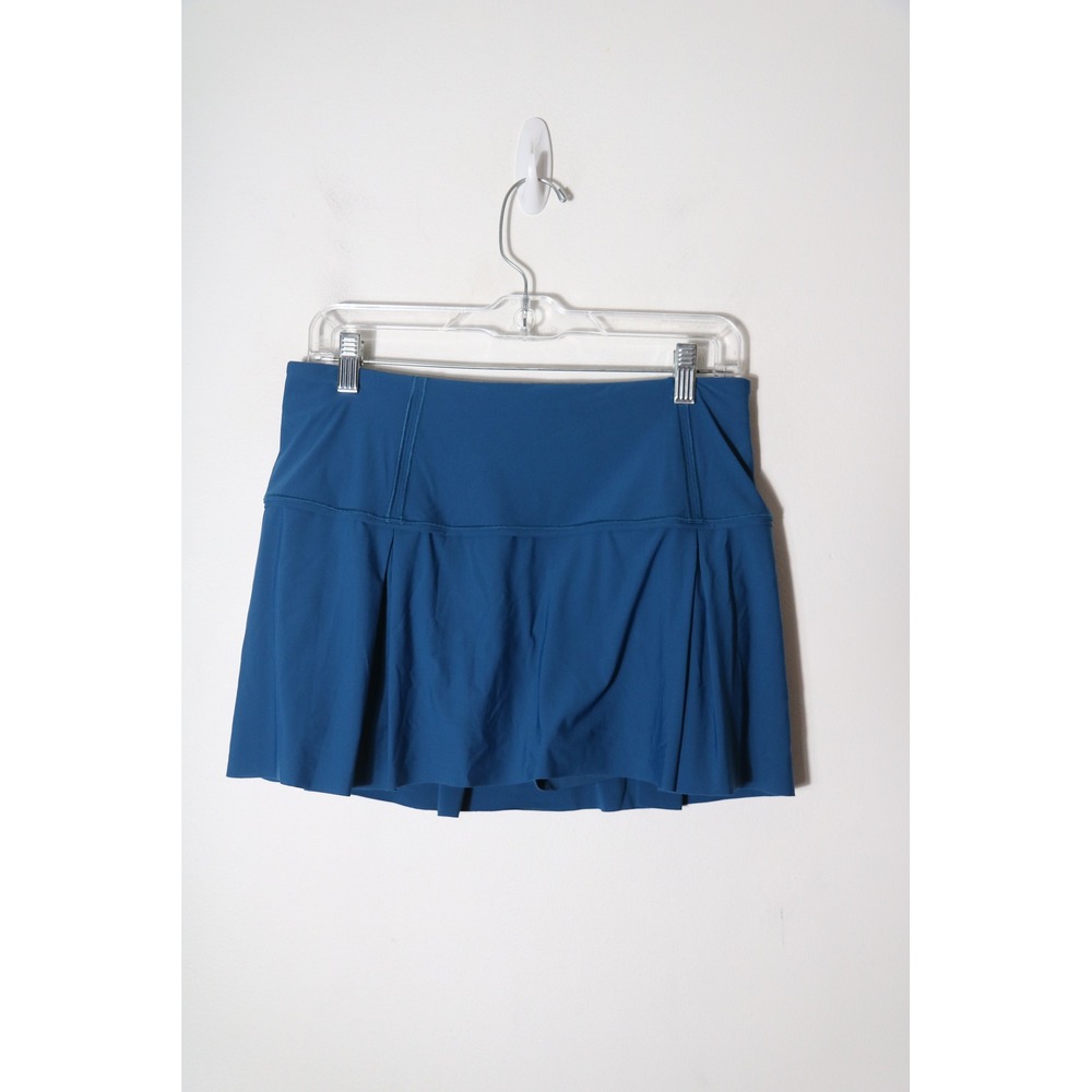 Lululemon Lost In Pace Tennis Skirt Womens 8 Regular Blue Mini Athletic Pleated